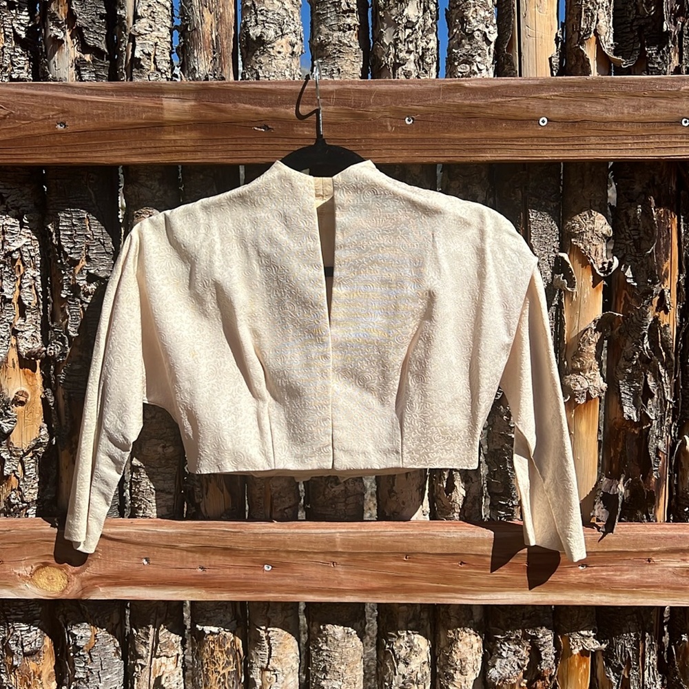 Vintage brocade bolero 3/4 sleeve